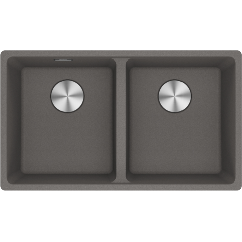 Franke MRG 620-35-35 Maris 花崗岩 檯面/檯底 雙星盆 (岩灰色) (114.0674.683)